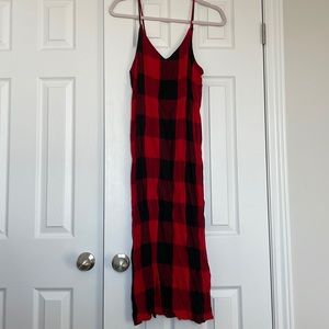 Buffalo Plaid Midi Dress